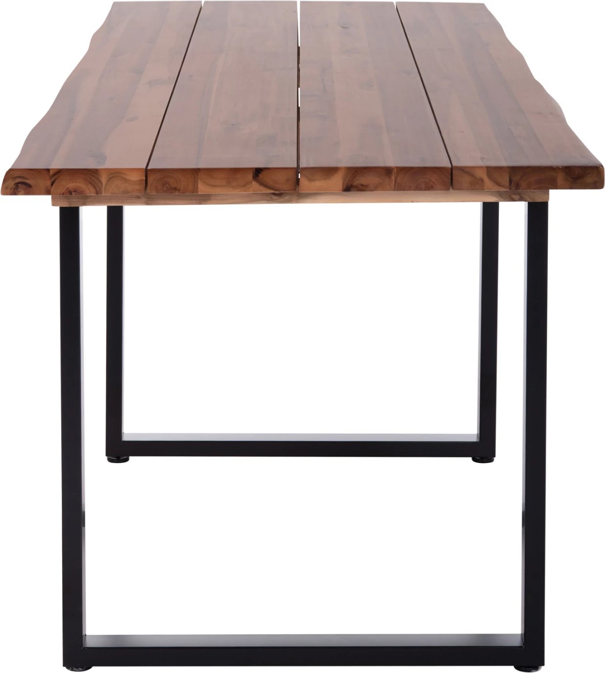 Tavolinë ngrënieje për jashtë, dru akacie, këmbë metalike, FRIGGO FH6297.01, 160x80x77cm