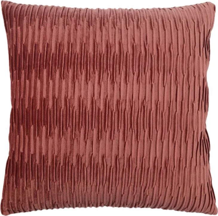 Jastëk dekorativ oriental, kadife, terrakota, 45x45cm