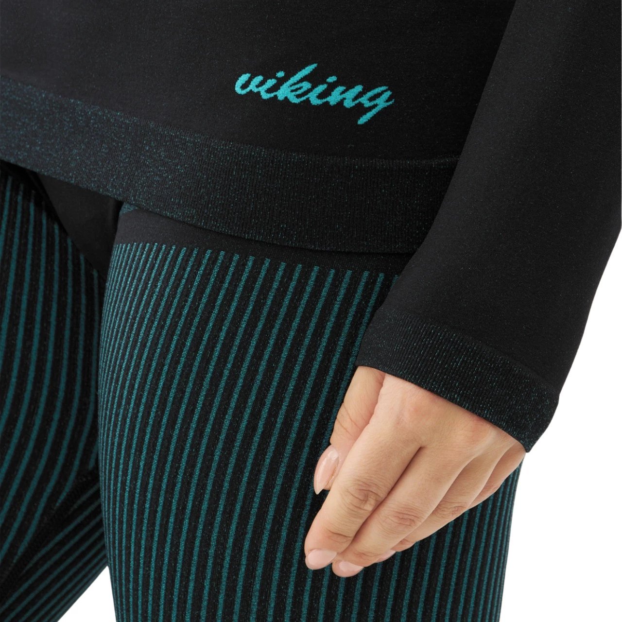 Të brendshme termoaktive për femra Viking, të zeza-jeshile