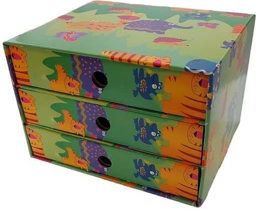 Njësi sirtarësh Next me 3 sirtarë, dizajn kafshësh, A5