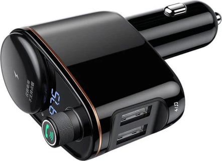 Transmetues FM për veturë Baseus S-06 me Bluetooth/USB, i zi