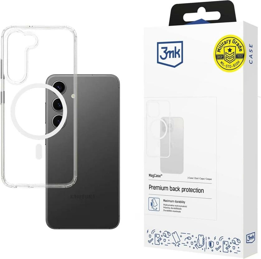 Mbështjellës 3mk MagCase me modul magnetik për Samsung Galaxy S24, Transparent