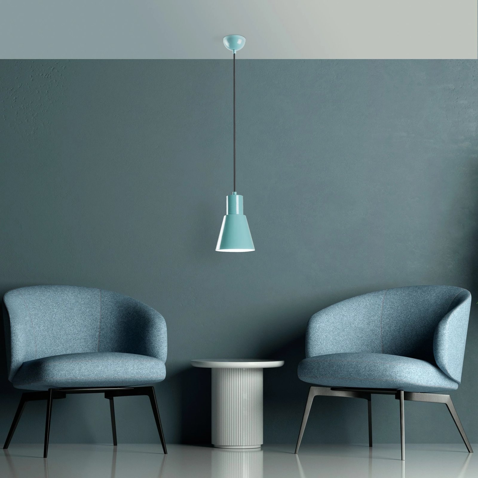 Llambë tavani Opviq, Konikkem, ngjyrë turquoise