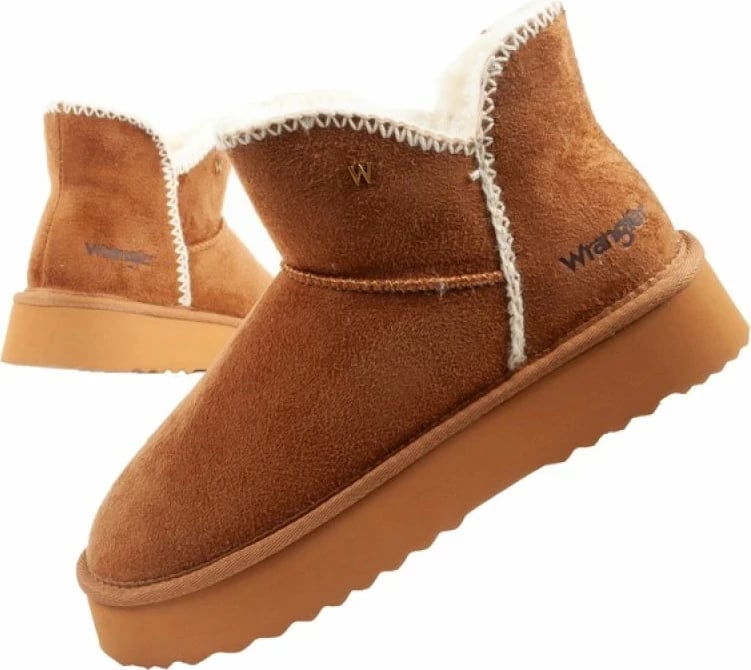 Çizme të shkurta për femra Wrangler, kafe