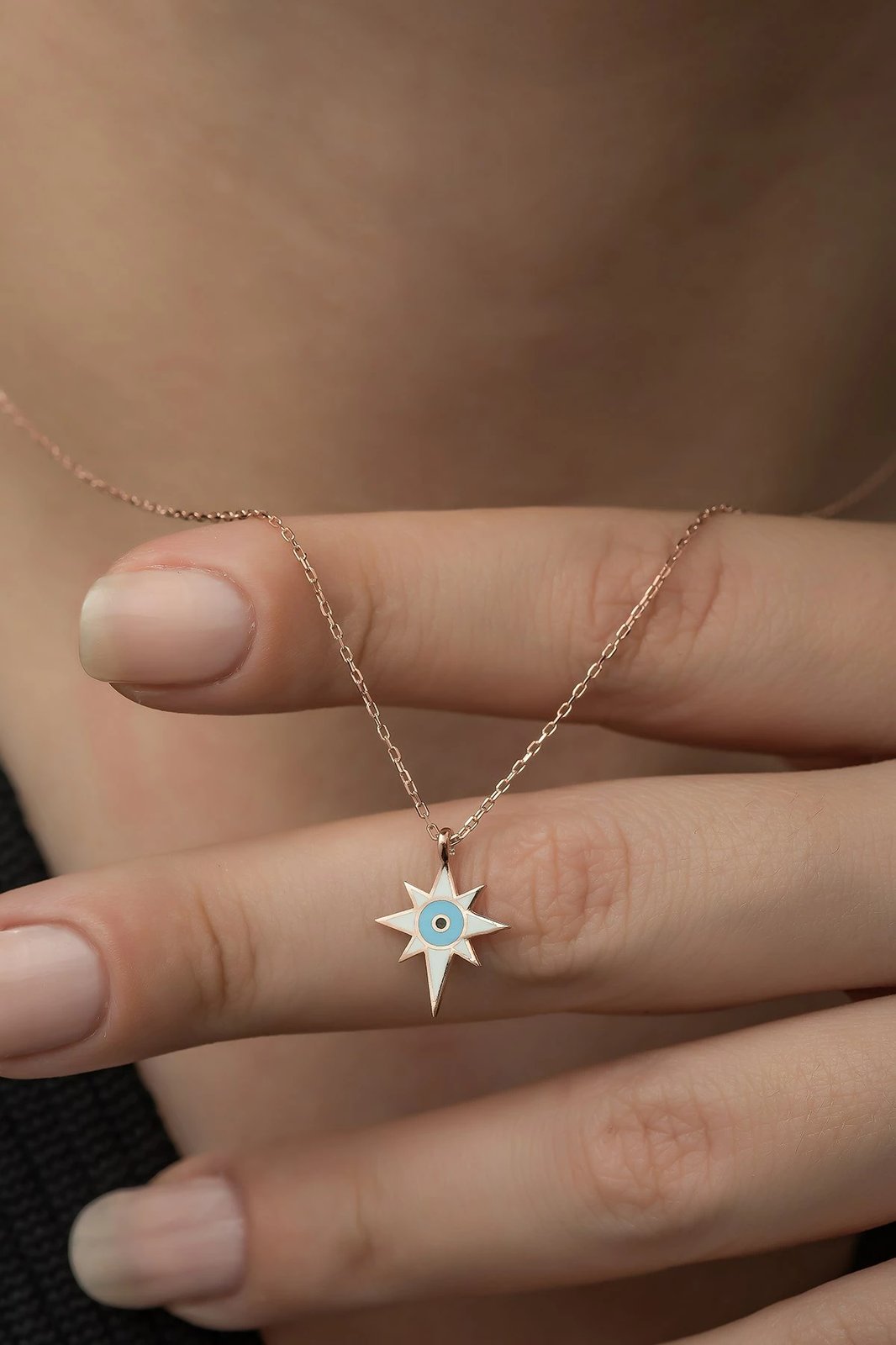 Qafore argjendi Jumeon, ngjyrë rozë ari dhe blu, TRDYL964