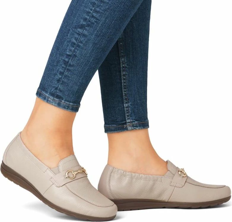 Këpucë lëkure për femra Rieker, bezhë