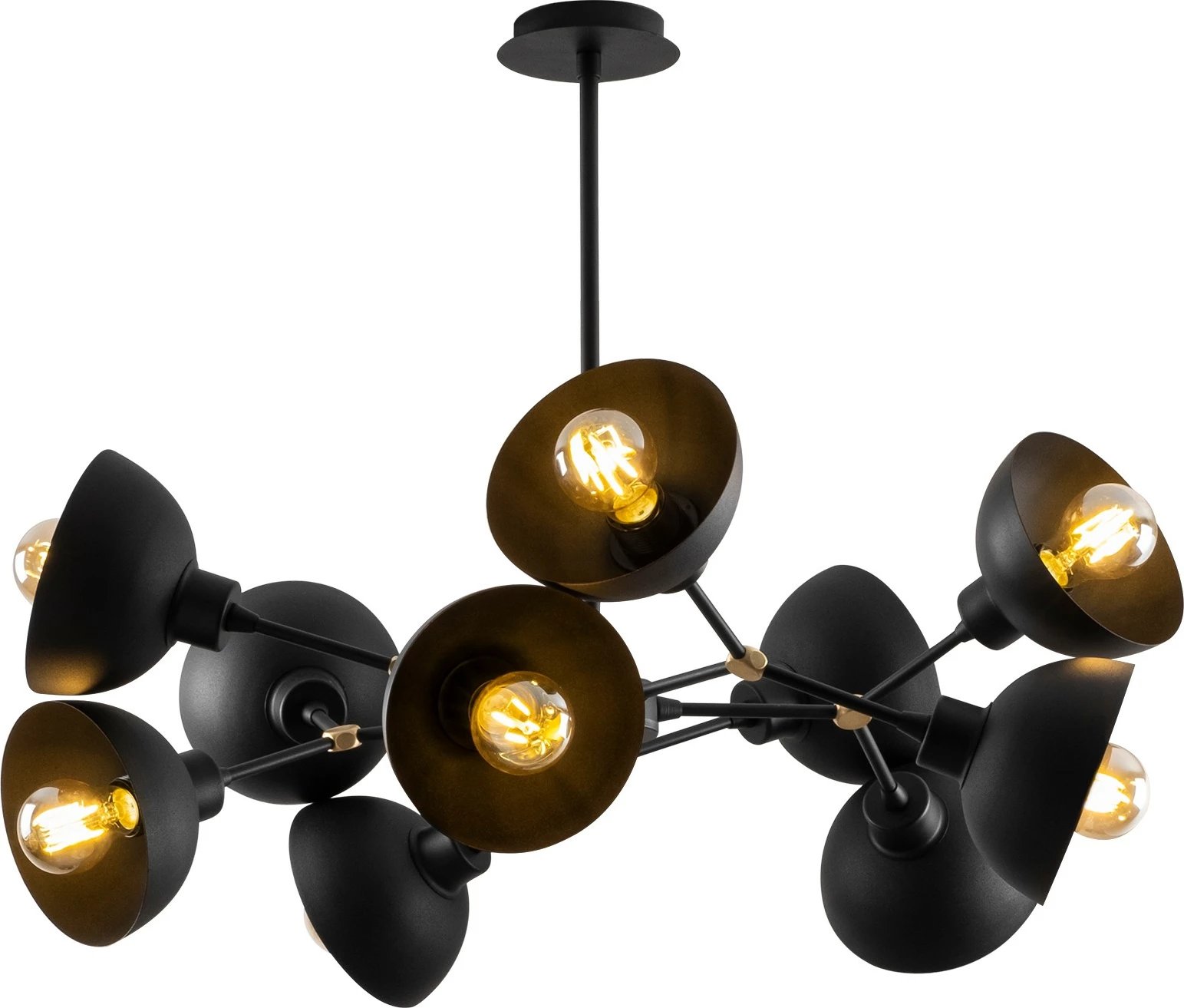 Llambë tavani industriale Opviq, Dram - 1091, ngjyrë e zezë, 75x75x60cm