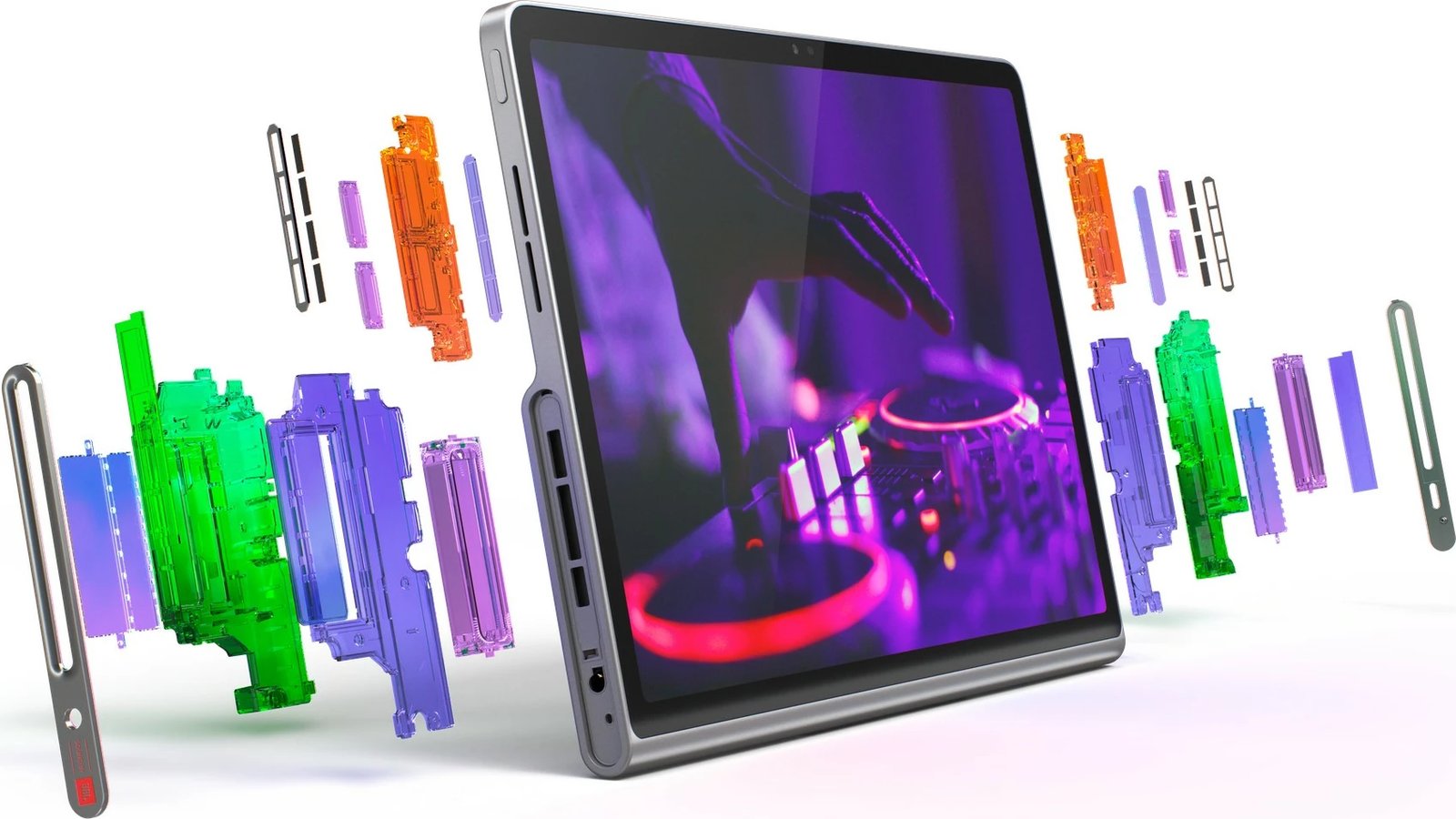 Tablet Lenovo Tab Plus 8GB 128GB luna grey me mbështjellës Tablet Lenovo Tab Plus 8GB 128GB luna grey me mbështjellës