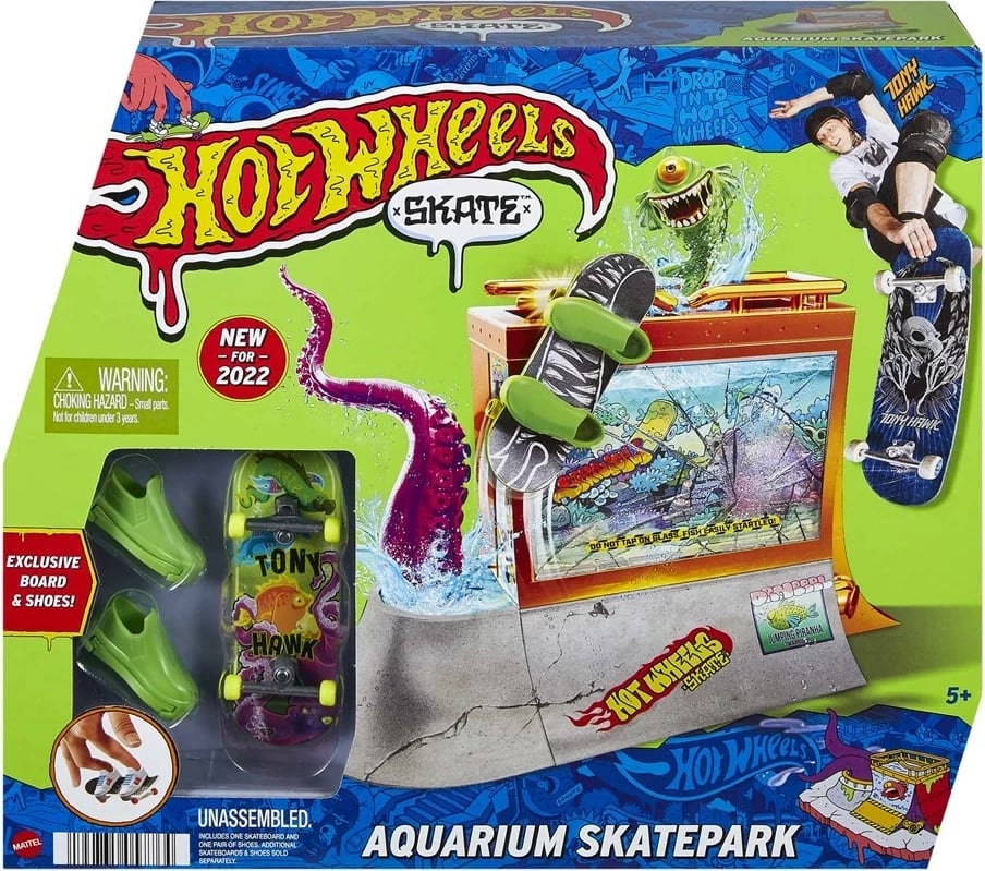 Set lojërash Hot Wheels Skate Aquarium Skatepark, MATTEL