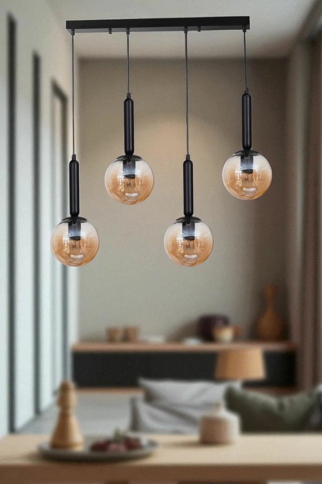 Llambë tavani Opviq, ngjyrë mjaltë dhe e zezë, 9058-6