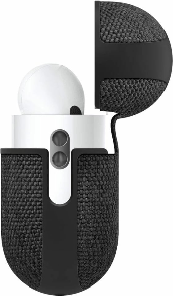 Mbështjellës Spigen Urban Fit për AirPods Pro/Pro 2, me unazë, Zi