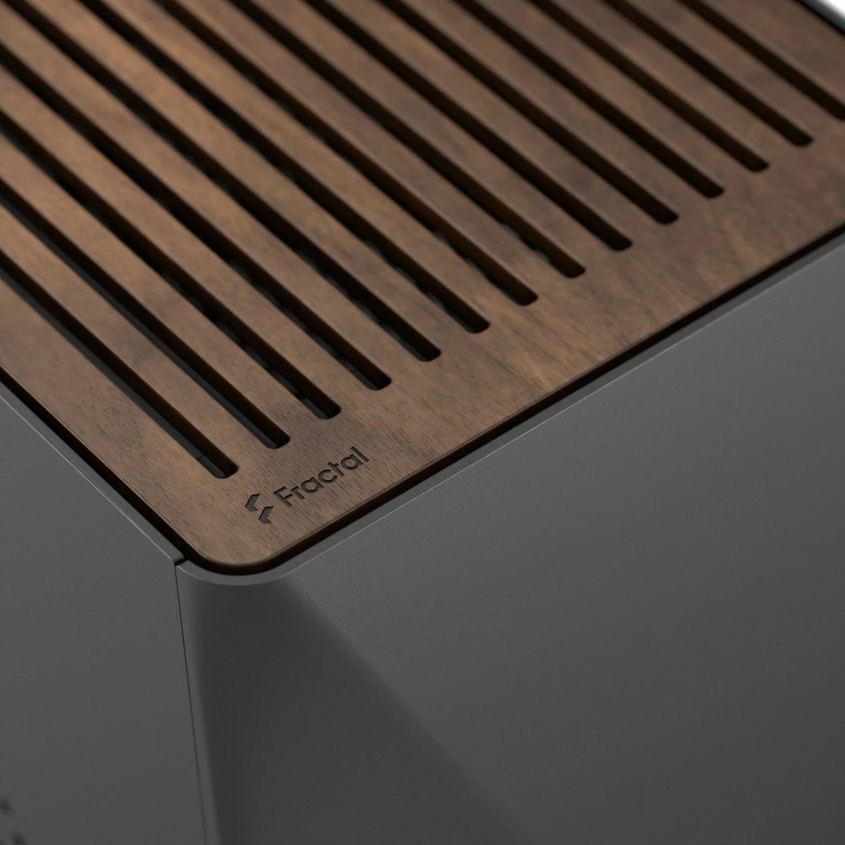 Kasë Fractal Design Era 2, Small Form Factor, ITX, Charcoal, panel druri
