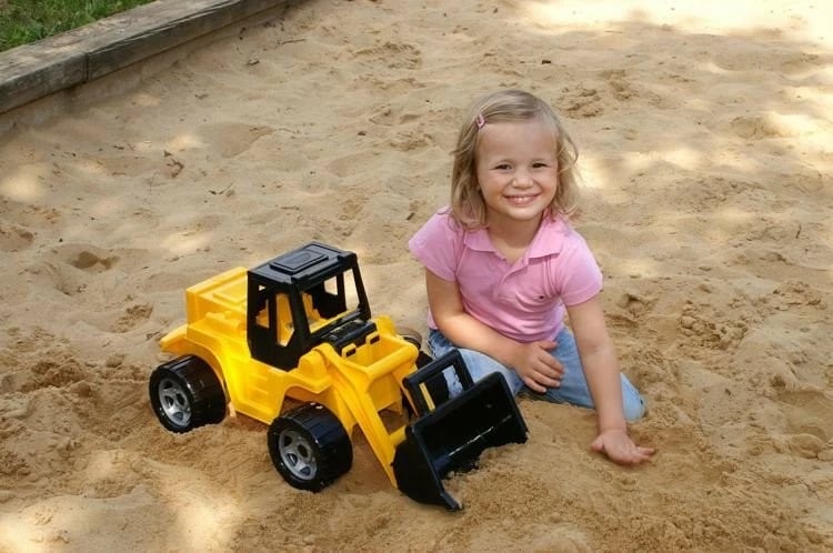 Lodër ngarkues Lena GIGA TRUCKS, plastikë, zi/verdhë