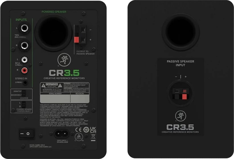 Altoparlantë aktivë Mackie CR3.5, 2-way, 15W RMS, të zinj, set