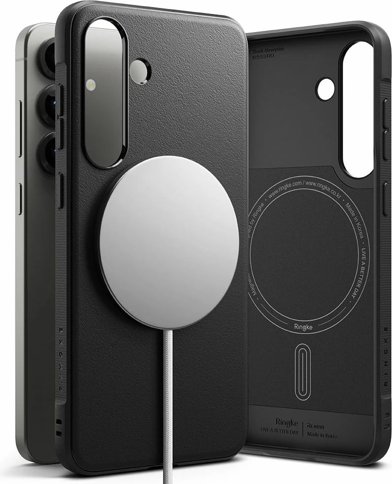 Mbështjellës Ringke Onyx MagSafe për Samsung Galaxy S25, i zi