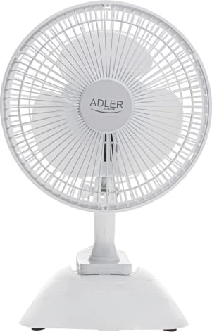 Ventilator tavoline Adler AD 7317 15 cm 2 shpejtësi 30W me bazë dhe kapëse i bardhë