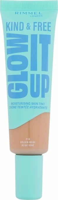 Fondatinë për femra Rimmel London Kind & Free Glow It Up Moisturising Skin Tint 210 Golden Beige 30ml
