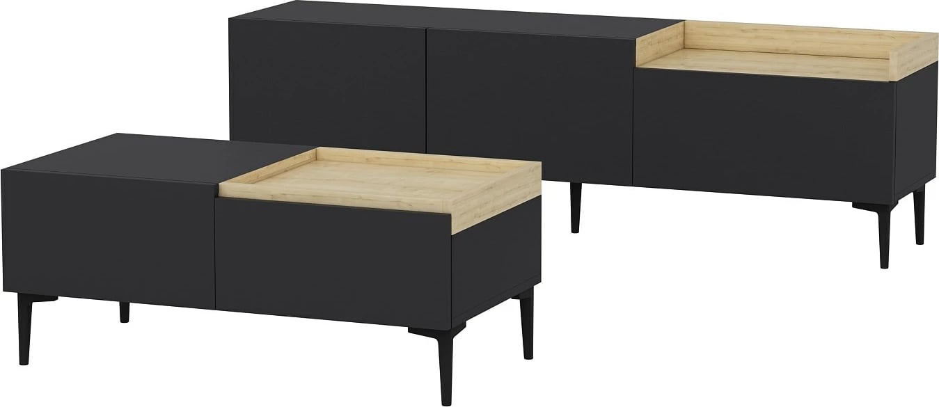 Set mobiljesh për dhomë dite, Skye Decor, Mia, antracit