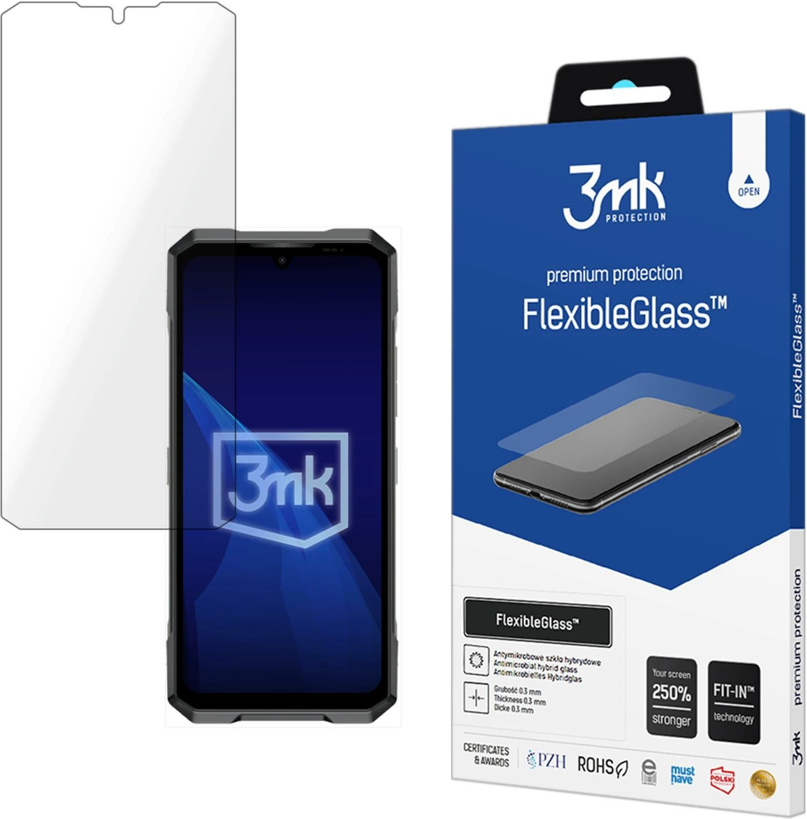 Mbështjellës xhami hibrid 3mk Protection FlexibleGlass për Doogee Blade