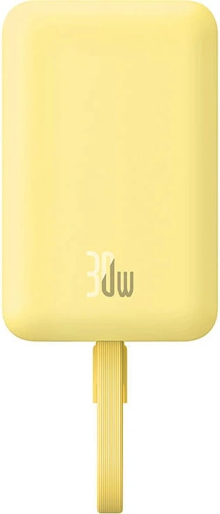 Powerbank Baseus Magnetic Mini 10000mAh 30W MagSafe, verdhë