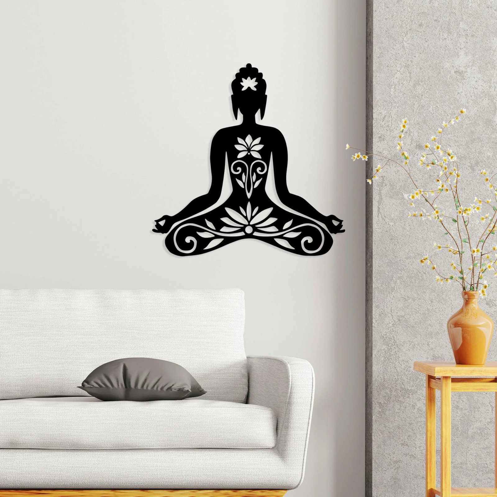 Aksesor dekorativ metalik për mur, Wallity, Yoga 5