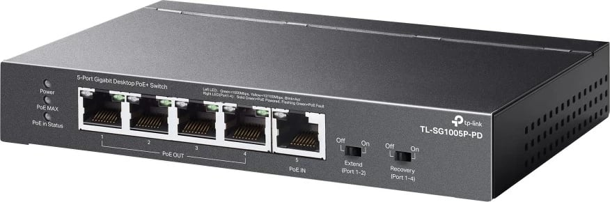 Switch TP-Link TL-SG1005P-PD, 5 porta Gigabit, PoE, Zi