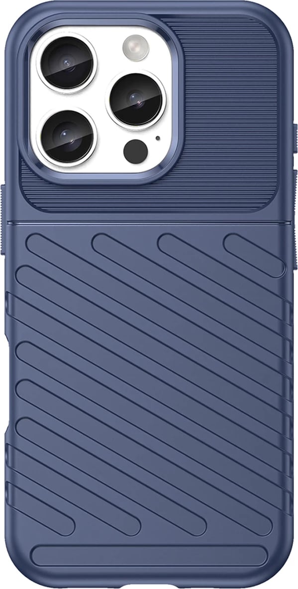 Mbështjellës Hurtel Thunder Case për iPhone 16 Pro, silikon, Blu