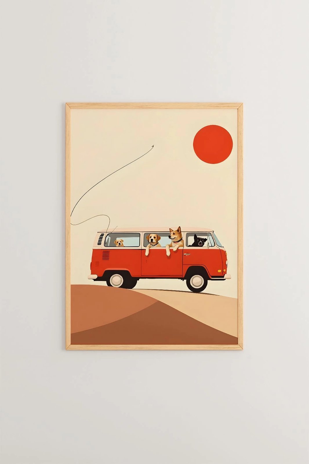 Pikturë dekorative me kornizë, shumëngjyrëshe, Lmnmdl43