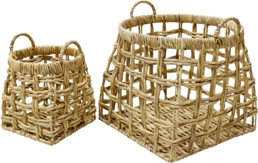 Set shporta DALAT 2 copë, 44x44x46, hiacint natyral, hekur