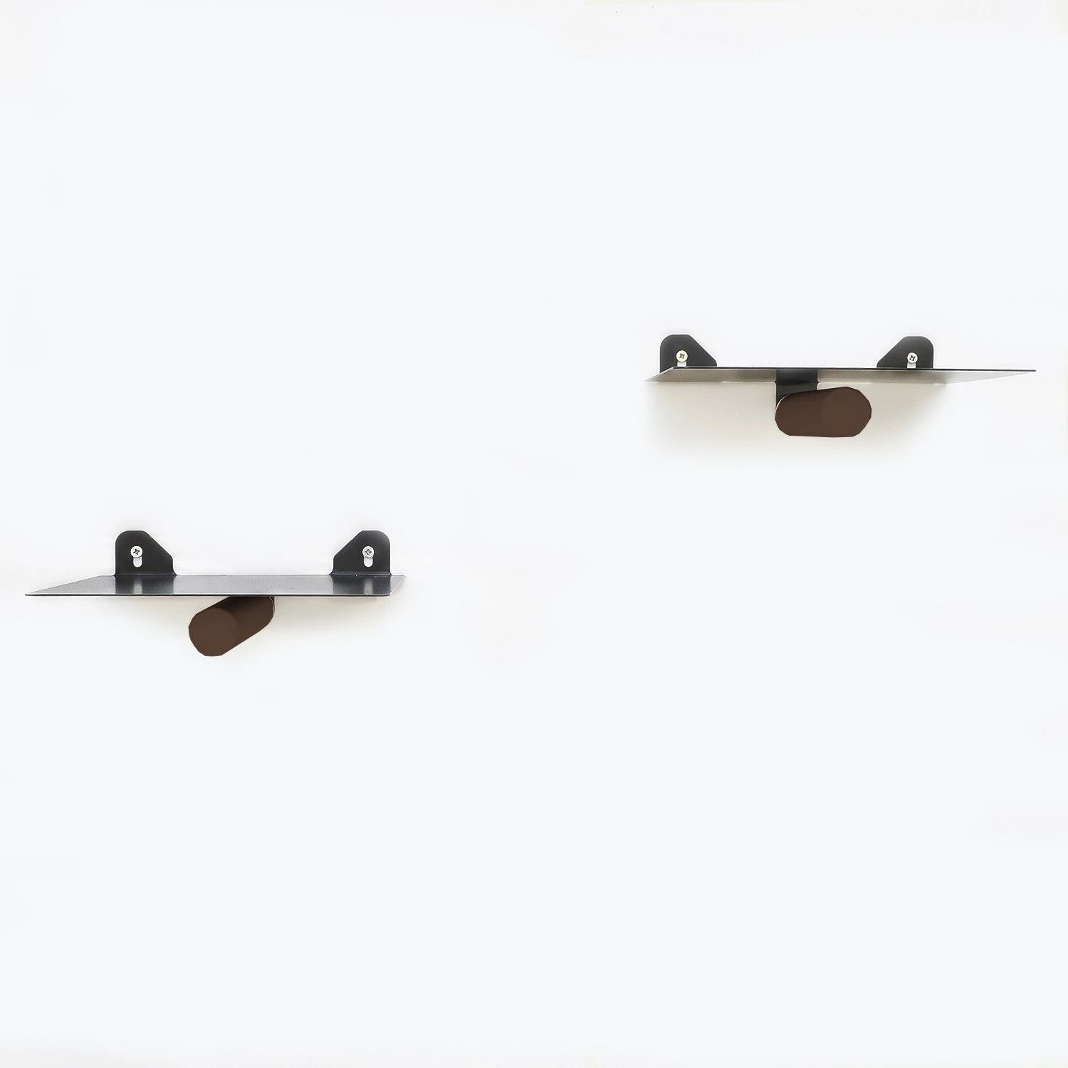 Raft muri Pipe Shelf, ngjyrë kafe dhe e zezë, Hanah Home, Wr042 (2 copë)