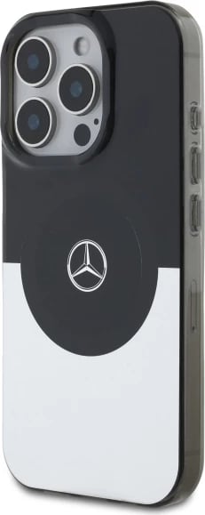 Mbështjellës Mercedes Double Layer BiColor MagSafe për iPhone 16 Pro, argjendtë