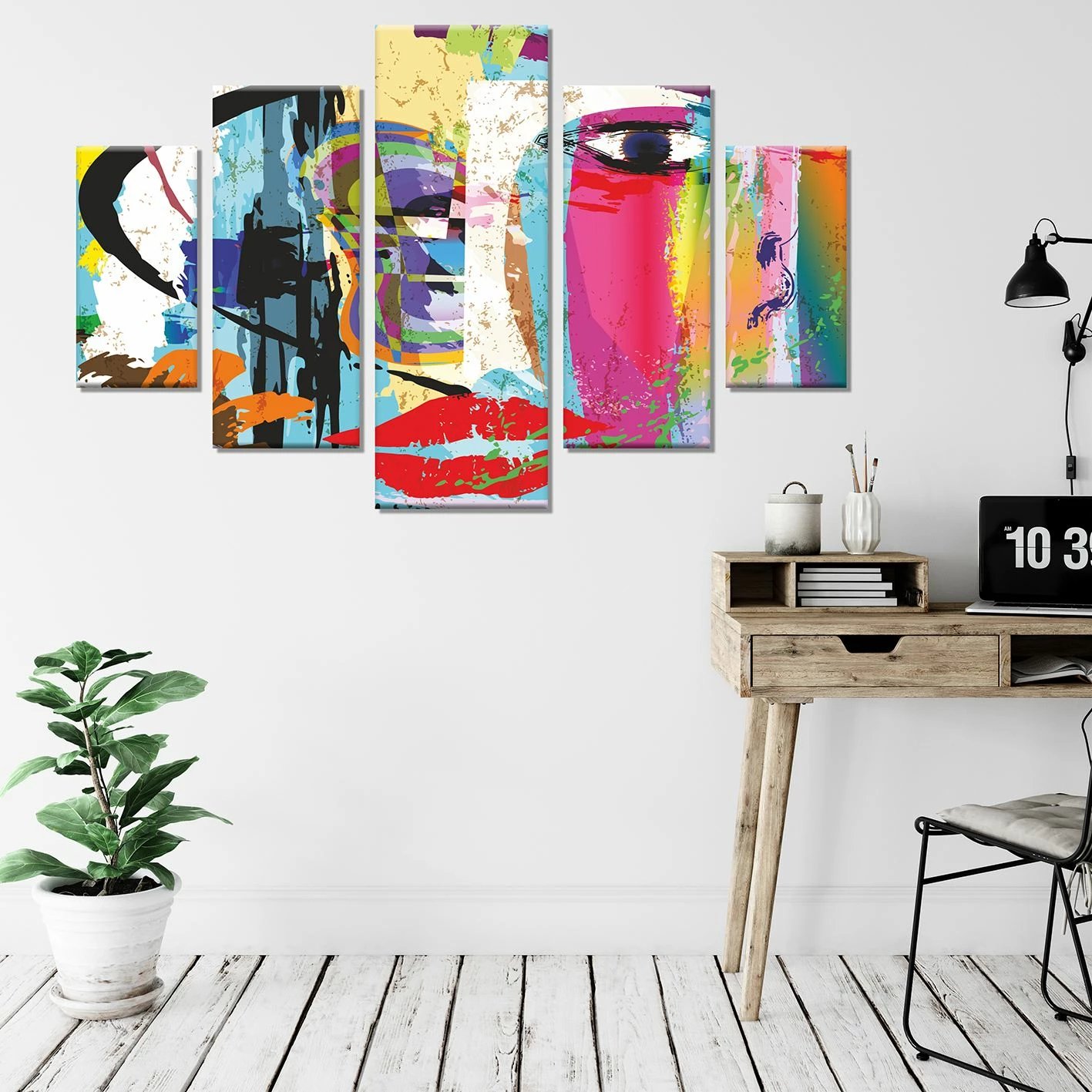 Pikturë dekorative MDF, shumëngjyrëshe, 5 pjesë, ST287