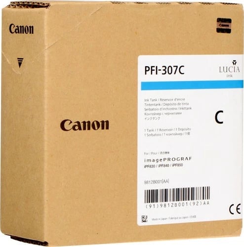 Toner Canon PFI-307C, 330 ml, Cyan