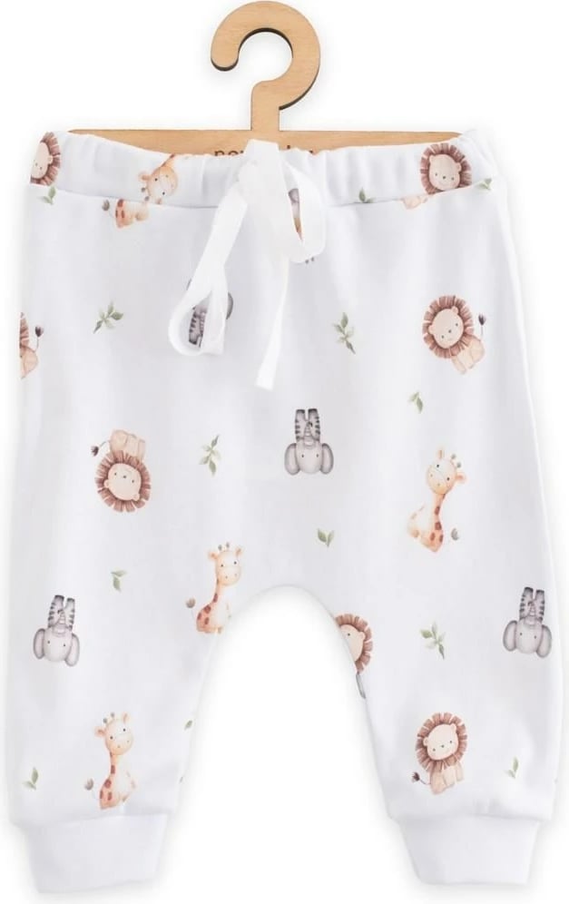 Pantallona jogger bebe, New Baby For Babies Safari, pambuk 100%, madhësia 86 (12-18m), kafe