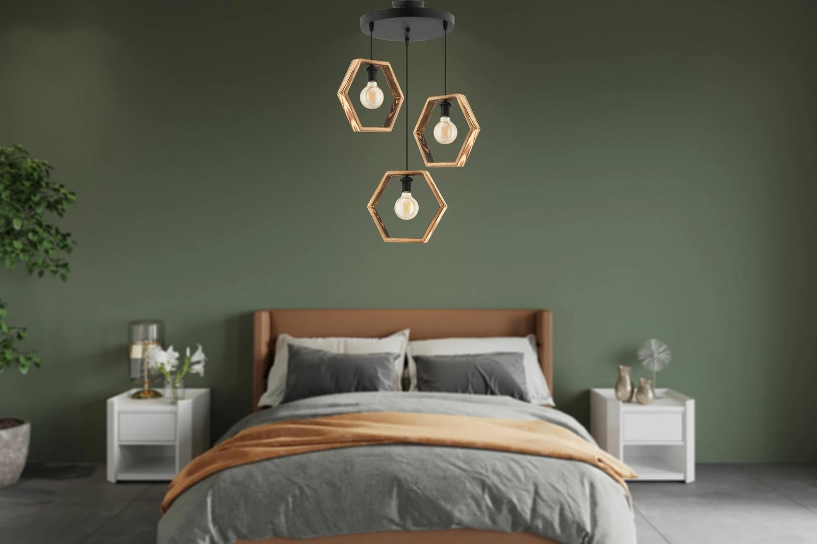 Llambë varëse Opviq, Hexagon Triple B, natyrale/zezë