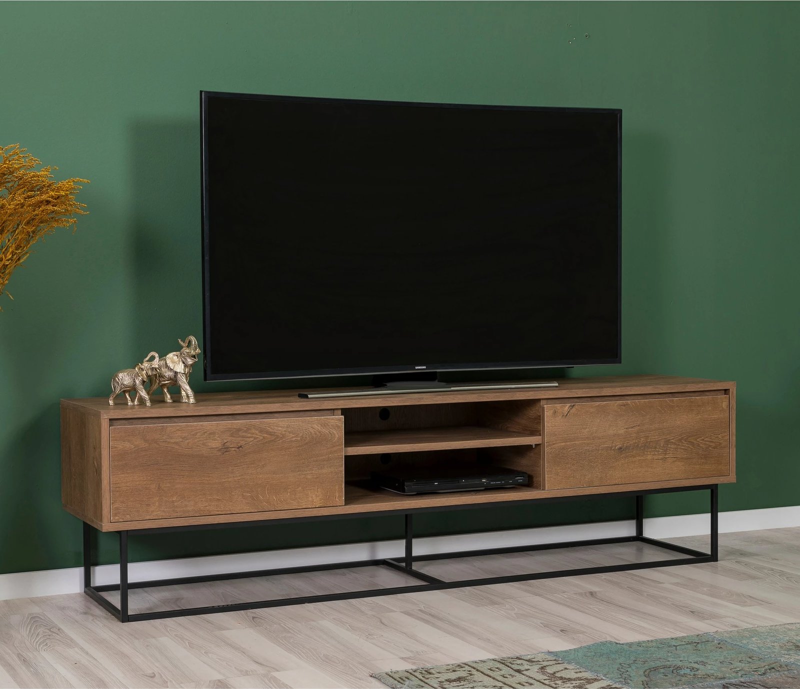 Set mobiljesh për dhomë dite Skye Decor, Laxus Takım 13, ngjyrë arre dhe e zezë