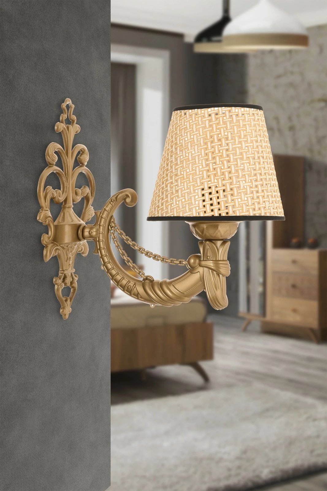 Llambë muri Opviq, Gloria, ngjyrë natyrale dhe ari