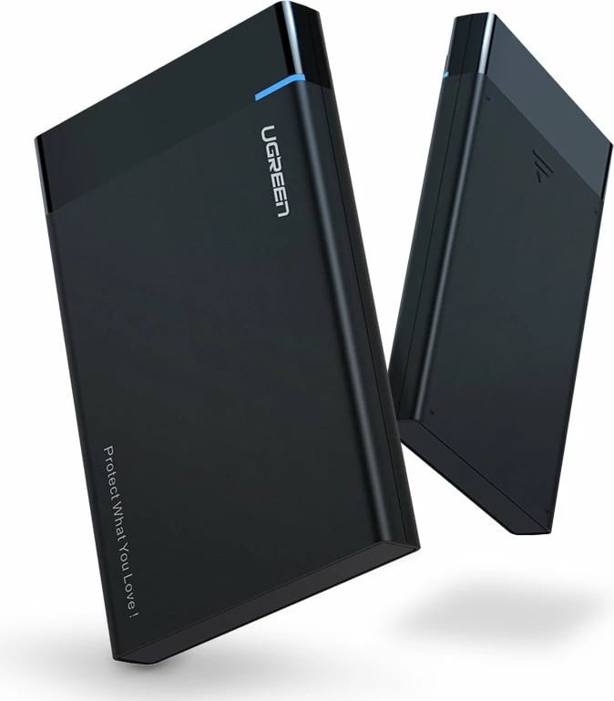 Kasë Ugreen US221 30848 për HDD/SSD 2.5", USB 3.2 Gen 1, me kabllo 0.5m, e zezë