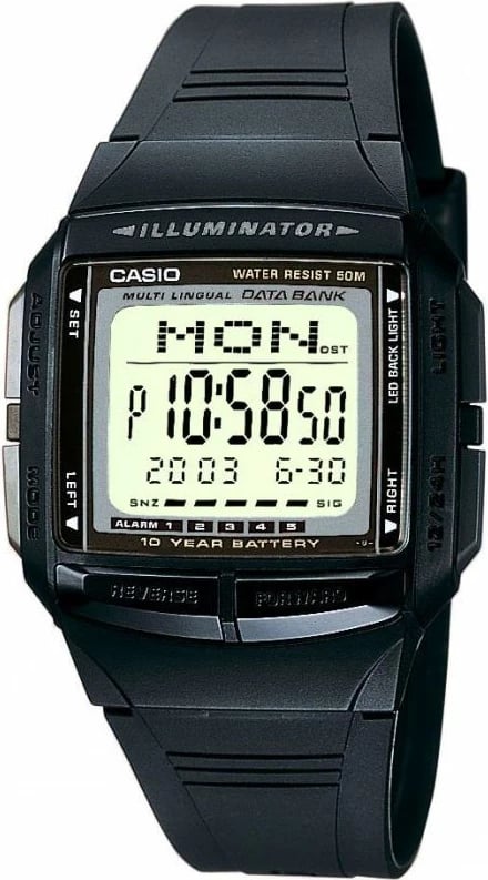 Orë dore për meshkuj Casio, e zezë
