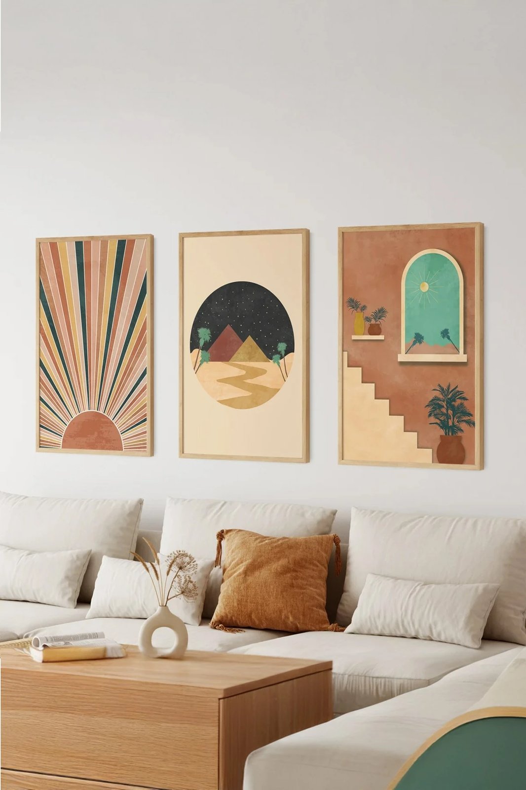 Pikturë dekorative me kornizë (3 copë), Wallity, 3Dartsohoset5