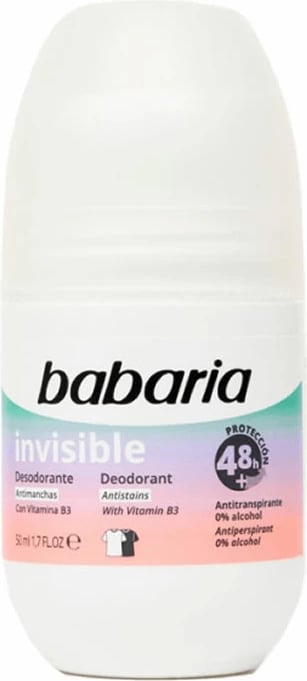 Deodorant roll-on Babaria Invisible 50ml
