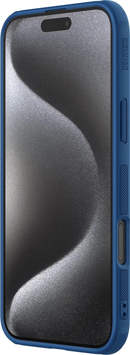 Mbështjellës Nillkin Super Frosted Shield Pro për iPhone 16 Pro, kaltër