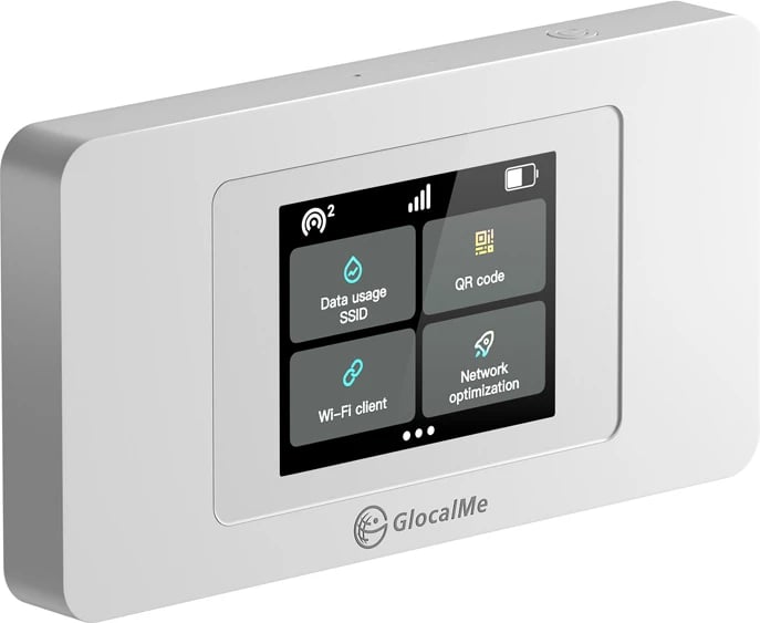 Ruter portabël Wi-Fi GlocalMe Duoturbo, CloudSIM, 4G/LTE, 3500 mAh, Bardhë