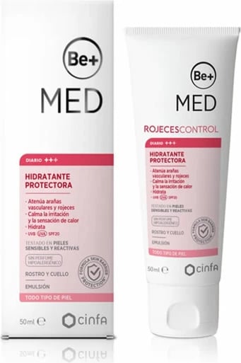 Emulsion hidratues për fytyrë unisex BE+Med Redness Control SPF20, 50ml