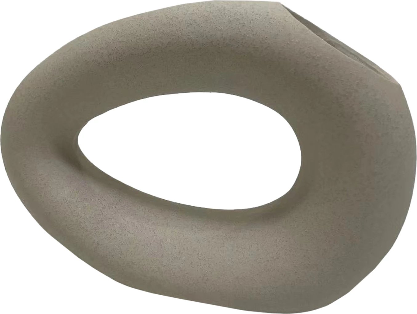 Dekor tavoline qeramike eliptike FH4645.01 ngjyrë e bardhë me kristalizim 23x8x15.5 cm