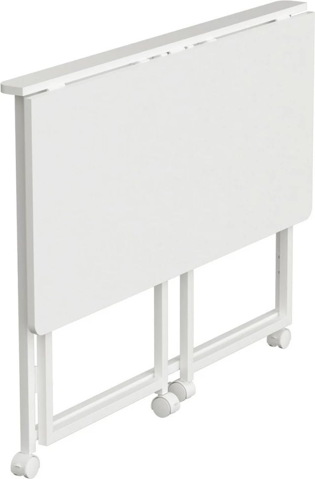 Tavolinë pune palosëse me rrota, Maclean, MC-1250 W, 100x50 cm, lartësi 75 cm, ngarkesë 50 kg, e bardhë