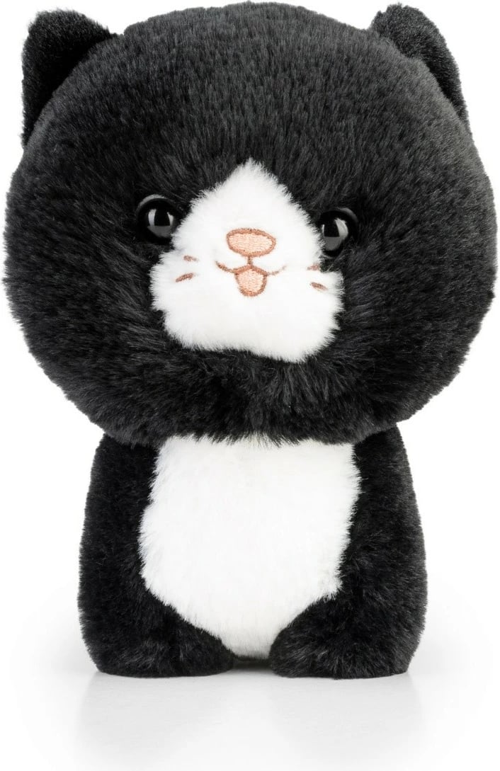 Lodër pelushi Daffi Teddy Pets Mascot Tuxedo Cat, 19 cm, zi/bardhë