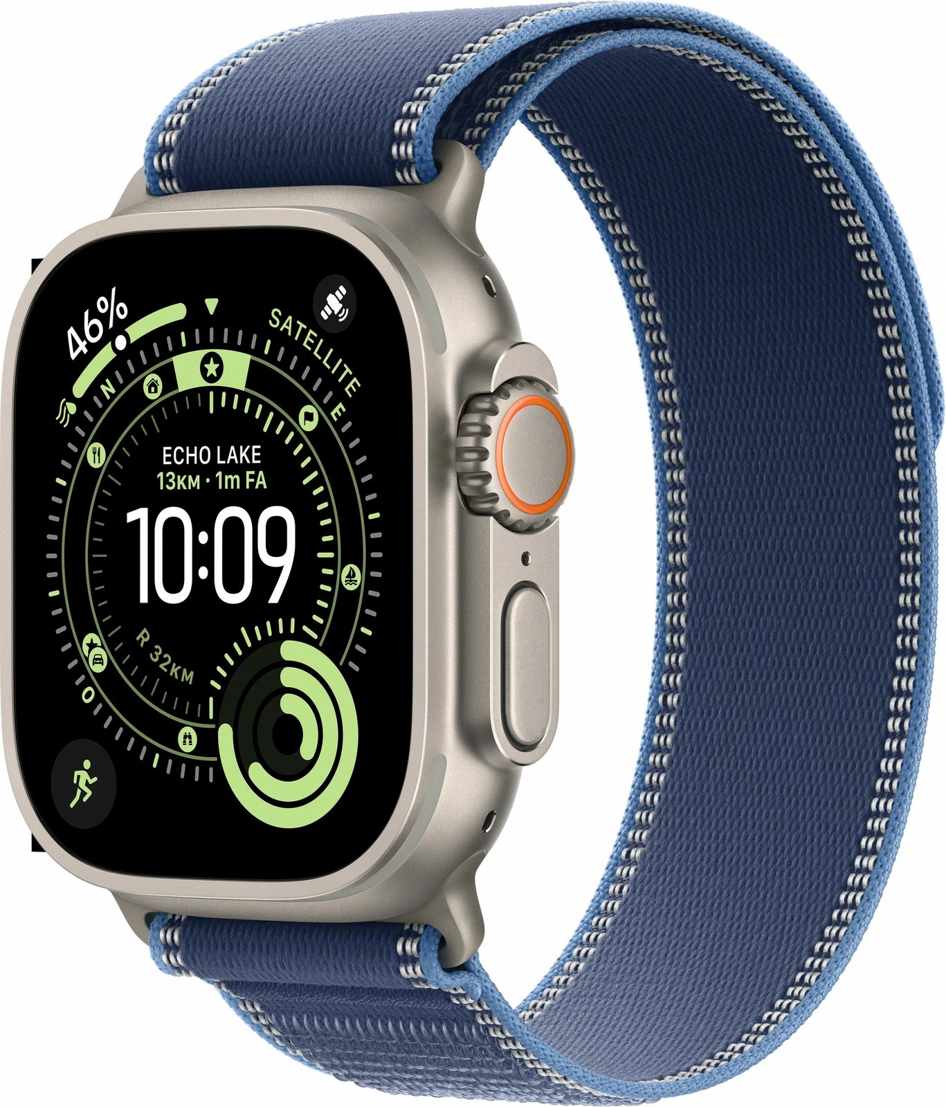 Smartwatch Apple Watch Ultra 3 Titanium Cellular 49mm Trail Loop blu/hellblau M/L