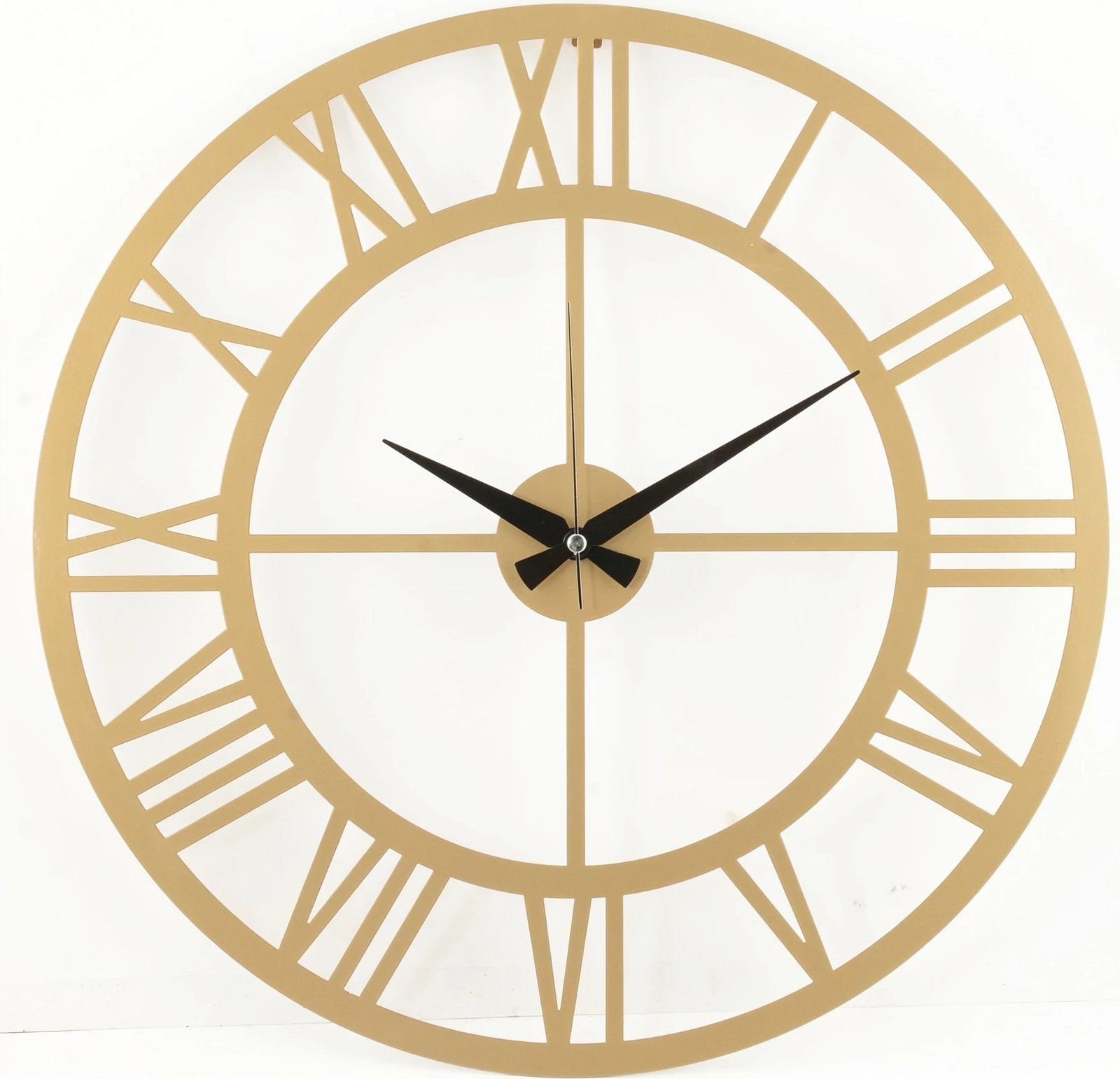 Orë muri dekorative metalike Wallity, Romantal, ngjyrë ari, 50cm