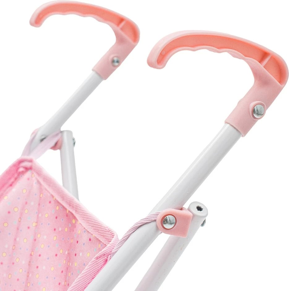 karrocë për kukulla palosëse, Baby Mix, Tara, metal e lehtë, për moshat 3+, rozë